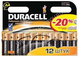Батарейки Duracell LR6 AA Basic-12BL