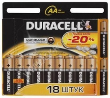Батарейки DURACELL Basic LR6-18BL, 18 AA