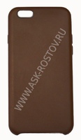 Кожаная накладка на телефон для Apple iPhone 5 коричневая