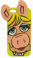 Cиликоновая накладка на телефон Cat для Apple iPhone 5 свинка зеленая