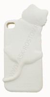 Cиликоновая накладка на телефон Hello Deere Cat для Apple iPhone 5 белая