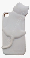 Cиликоновая накладка на телефон Hello Deere Cat для Apple iPhone 5 серая