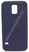 Cиликоновая накладка для Samsung Galaxy S5 темно синяя
