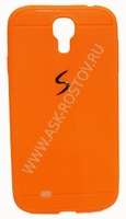 Cиликоновая накладка для Samsung Galaxy S4 оранжевая