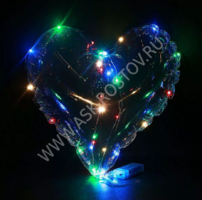 Шары «Bubble» с гирляндой/светодиодная сфера сердце с управлением/1000 шт.