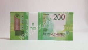 Сувенирные деньги пачка 100 шт 200 рублей