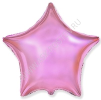 Шар (18''/46 см) Звезда, Светло-розовый, 1 шт.