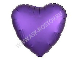 Шар (18''/43 см) Сердце, Сатин Purple