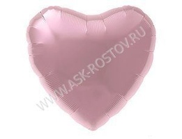 Шар (18''/43 см) Сердце, Металлик Pink