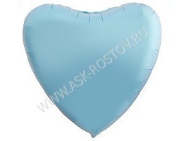 Шар (18''/43 см) Сердце, Пастель Cool Blue