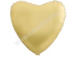 Шар (18''/43 см) Сердце, Пастель Light Gold