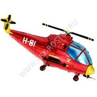 Шар (39''/99 см) Фигура, Вертолет, Красный