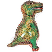 Шар (14''/36 см) Мини-фигура, Динозавр, Зеленый