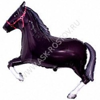 Шар (14''/36 см) Мини-фигура, Лошадь, Черный