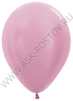 Шар (5''/13 см) Розовый, перламутр, 100 шт.