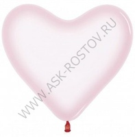 Шар сердце (12''/30 см) Макарунс, Хрустально-розовый (309), кристалл, 100 шт.