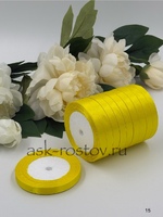 Лента атласная (1,0 см*22,85 м) Желтый, 1 шт.