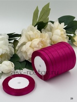 Лента атласная (1,0 см*22,85 м) Малиновый, 1 шт.