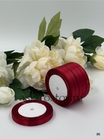 Лента атласная (1,0 см*22,85 м) Малиновый, 1 шт.