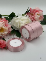 Лента атласная (2 см*22,85 м) Светло Розовый, 1 шт.