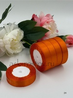 Лента атласная (2 см*22,85 м) Оранжевый, 1 шт.