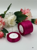 Лента атласная (2 см*22,85 м) Малиновый, 1 шт.