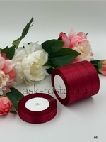 Лента атласная (2 см*22,85 м) Малиновый, 1 шт.