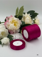 Лента атласная (1,5 см*22,85 м) Малиновый, 1 шт.