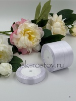 Лента атласная (1,5 см*22,85 м) Белый, 1 шт