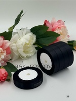 Лента атласная (2,0 см*22,85 м) Черный, 1 шт.