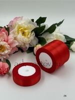 Лента атласная (2,5 см*22,85 м) Красный, 1 шт.