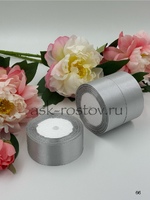 Лента атласная (4,0 см*22,85 м) Серебро, 1 шт.