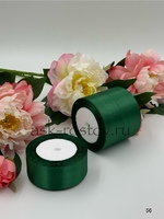 Лента атласная (4,0 см*22,85 м) Зеленая, 1 шт.