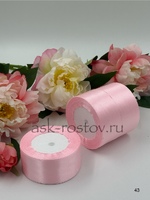 Лента атласная (4 см*22,85 м) Нежно-розовый, 1 шт.