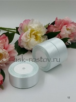 Лента атласная (4 см*22,85 м) Белый, 1 шт.