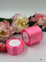 Лента атласная (4 см*22,85 м) Розовый, 1 шт.
